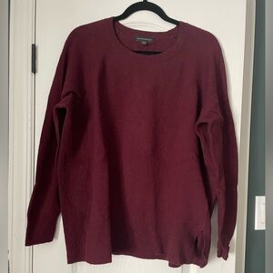 Banana Republic Women’s wool burgundy sweater with split hem